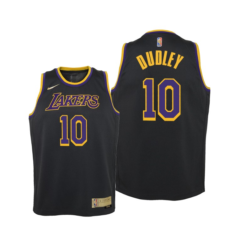 Youth Los Angeles Lakers Jared Dudley #10 NBA Earned Edition Black Basketball Jersey EMS1183CT